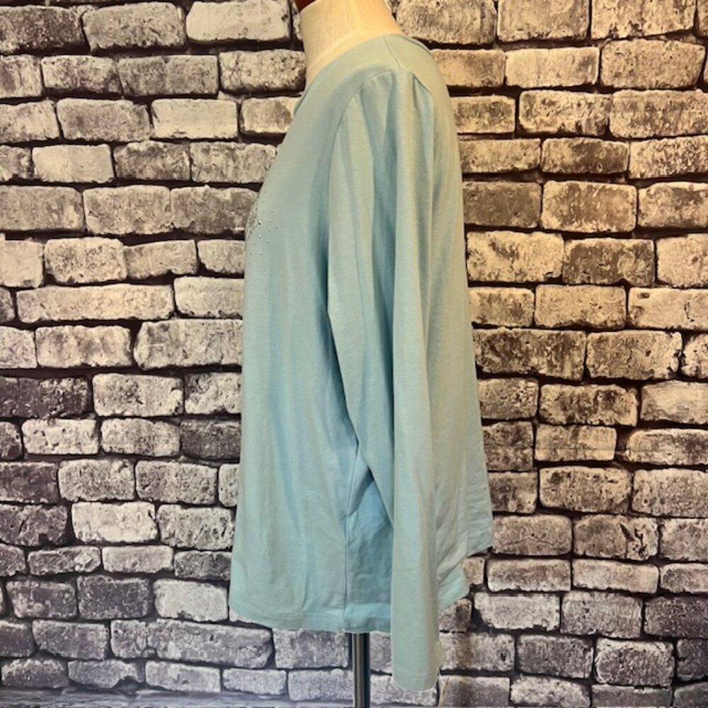 Talbots NWT Blue Long Sleeve Tee Size 1X - Picture 4 of 8